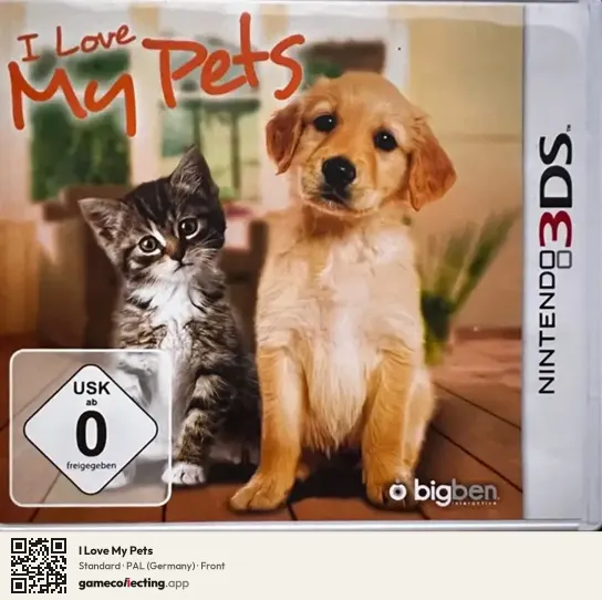 I Love My Pets Nintendo 3DS, Germany box front