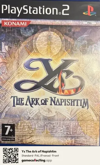 Ys The Ark of Napishtim PlayStation 2, France box front