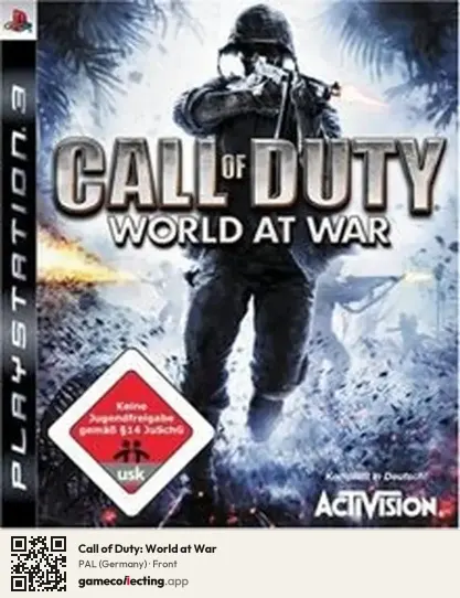 Call of Duty: World at War PlayStation 3, Germany box front