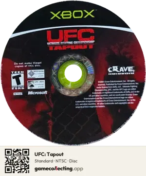 UFC: Tapout Xbox, NTSC disc
