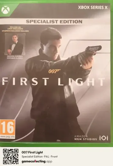 007 First Light Xbox Series X, PAL box front