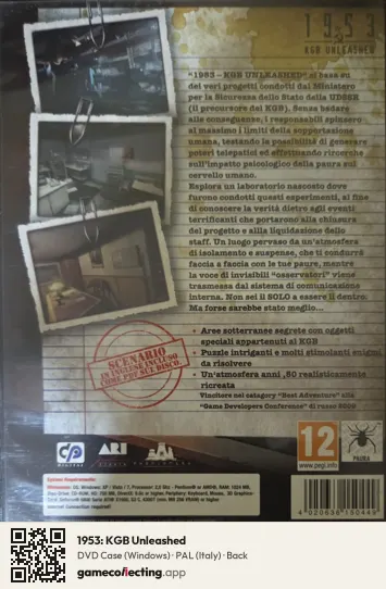 1953: KGB Unleashed Computer, Italy box back