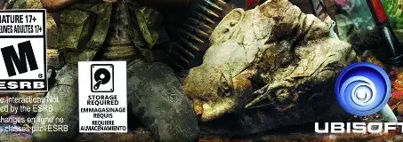 Far Cry 4, the ESRB box on its front