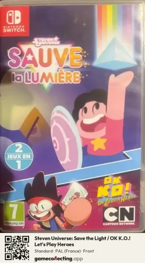 Steven Universe: Save the Light / OK K.O.! Let's Play Heroes Nintendo Switch, France box front