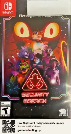 Five Nights at Freddy's: Security Breach Nintendo Switch, NTSC box front