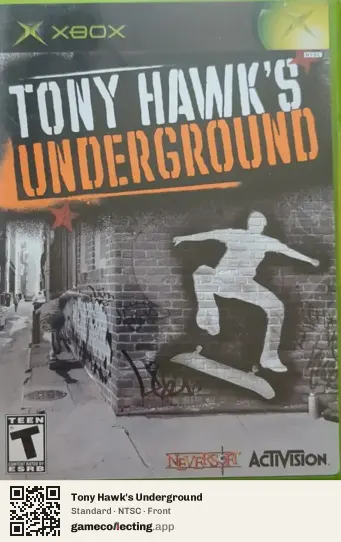 Tony Hawk's Underground Xbox, NTSC box front