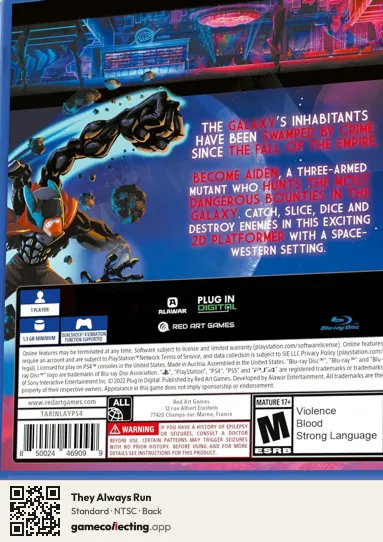 They Always Run PlayStation 4, NTSC box back