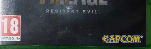 Resident Evil Village, the PEGI square on its front