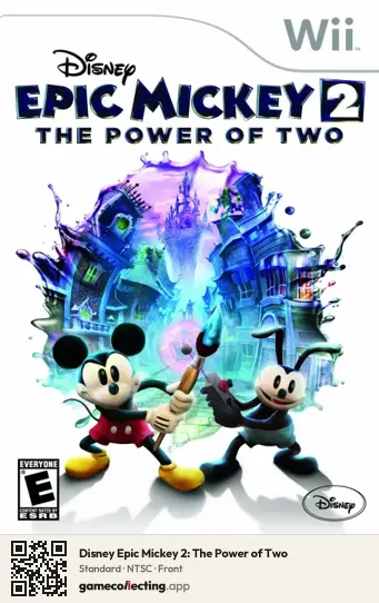 Disney Epic Mickey 2: The Power of Two Nintendo Wii, NTSC box front