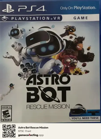 Astro Bot Rescue Mission PlayStation 4, NTSC box front