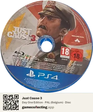 Just Cause 3 PlayStation 4, PAL disc