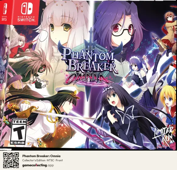 Phantom Breaker: Omnia Nintendo Switch, NTSC box front