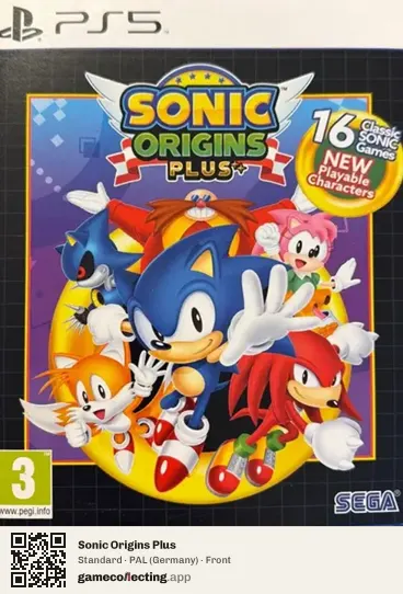 Sonic Origins Plus PlayStation 5, Germany box front