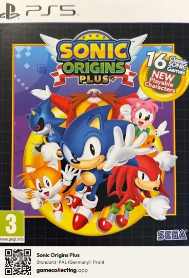 Sonic Origins Plus PlayStation 5, Germany box front