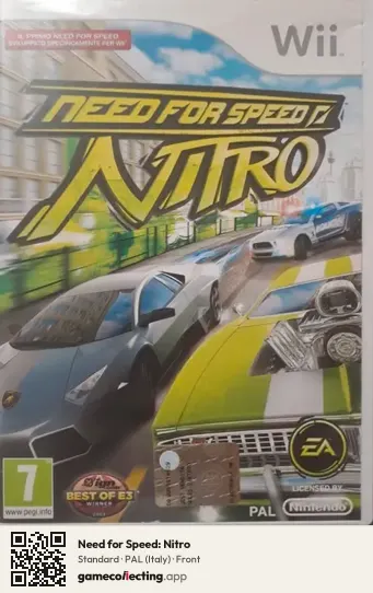 Need for Speed: Nitro Nintendo Wii, Italy box front