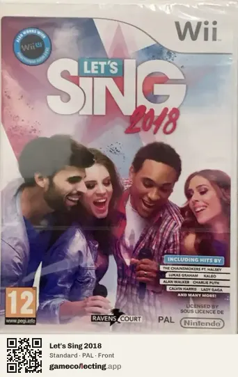 Let's Sing 2018 Nintendo Wii, PAL box front