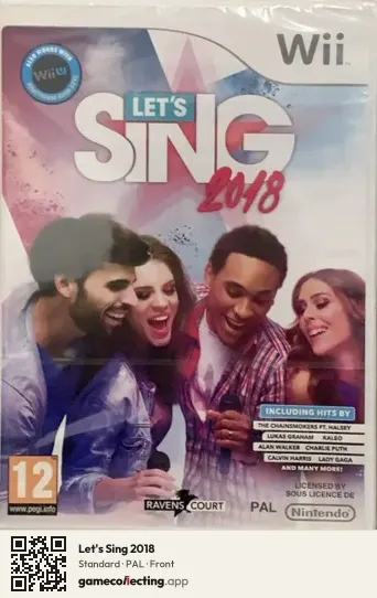 Let's Sing 2018 Nintendo Wii, PAL box front