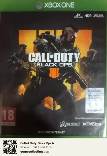 Call of Duty: Black Ops 4 Xbox One, Italy box front