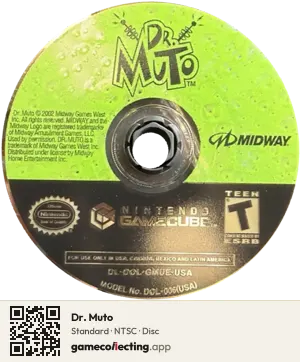 Dr. Muto Nintendo GameCube, NTSC disc