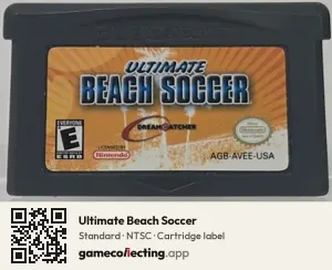 Ultimate Beach Soccer Game Boy Advance, NTSC cartridge label