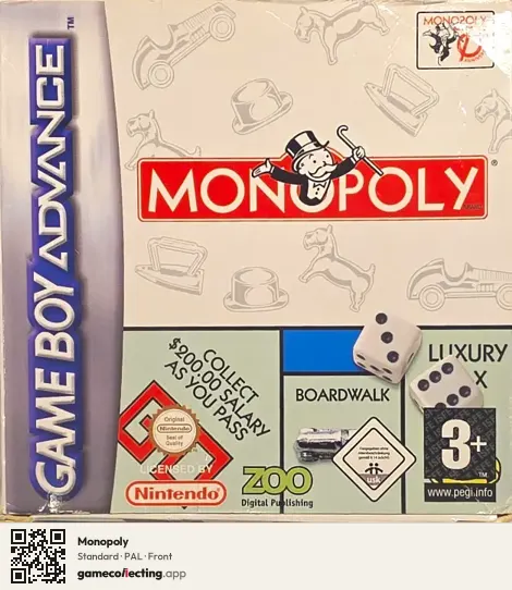 Monopoly Game Boy Advance, PAL box front