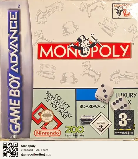 Monopoly Game Boy Advance, PAL box front