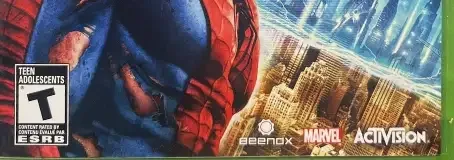 Spider-Man: Edge of Time, the ESRB box on its front