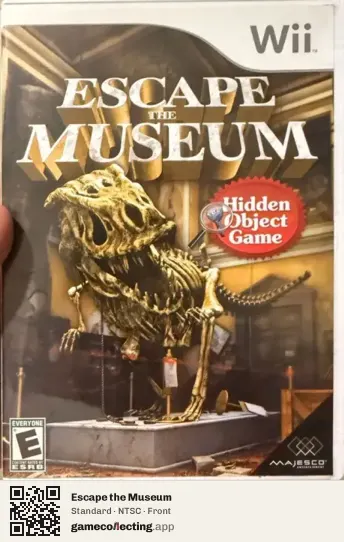 Escape the Museum Nintendo Wii, NTSC box front