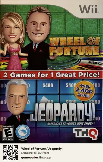 Wheel of Fortune / Jeopardy! Nintendo Wii, NTSC box front