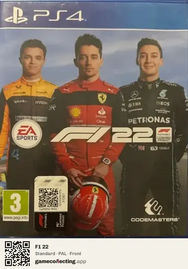 F1 22 PlayStation 4, PAL box front
