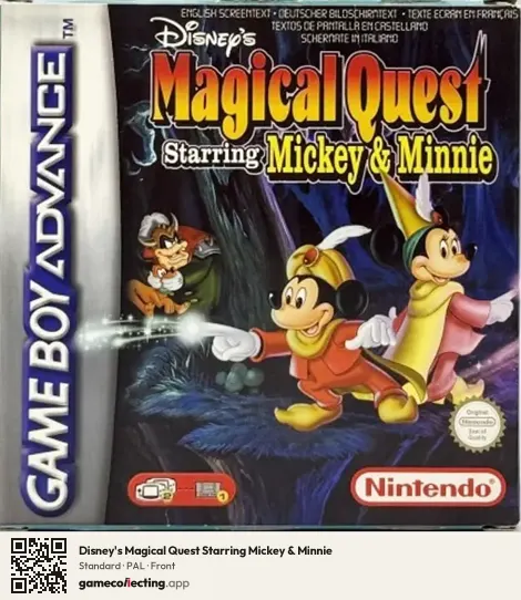 Disney's Magical Quest Starring Mickey & Minnie Game Boy Advance, PAL box front