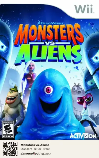 Monsters vs. Aliens Nintendo Wii, NTSC box front