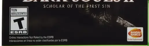 Dark Souls II: Scholar of the First Sin, the ESRB box on its front