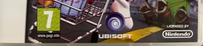 Rabbids Go Home, the PEGI square on its front