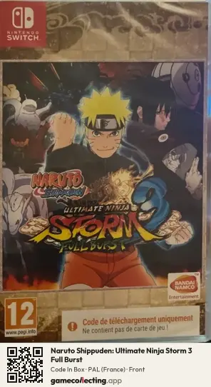 Naruto Shippuden: Ultimate Ninja Storm 3 Full Burst Nintendo Switch, France box front