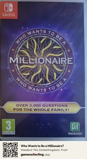 Who Wants to Be a Millionaire? Nintendo Switch, United Kingdom box front