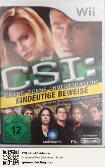 CSI: Hard Evidence Nintendo Wii, Germany box front