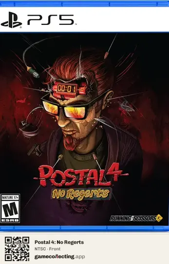 Postal 4: No Regerts PlayStation 5, NTSC box front