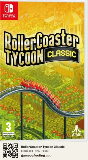 RollerCoaster Tycoon Classic Nintendo Switch, PAL box front
