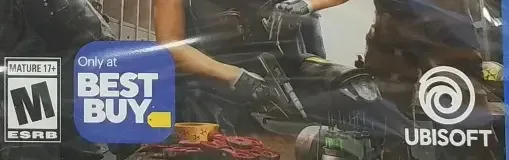 Tom Clancy's Rainbow Six Siege, the ESRB box on its front