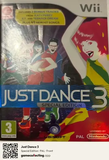 Just Dance 3 Nintendo Wii, PAL box front