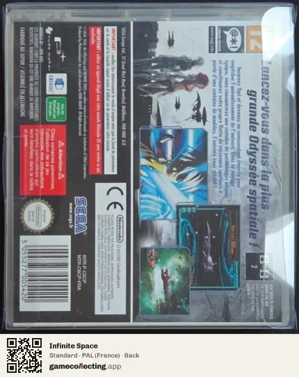 Infinite Space Nintendo DS, France box back