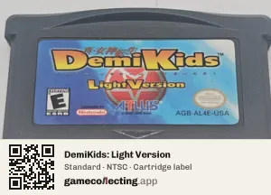 DemiKids: Light Version Game Boy Advance, NTSC cartridge label