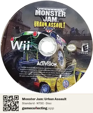 Monster Jam: Urban Assault Nintendo Wii, NTSC disc