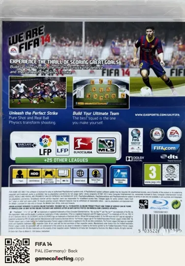 FIFA 14 PlayStation 3, Germany box back