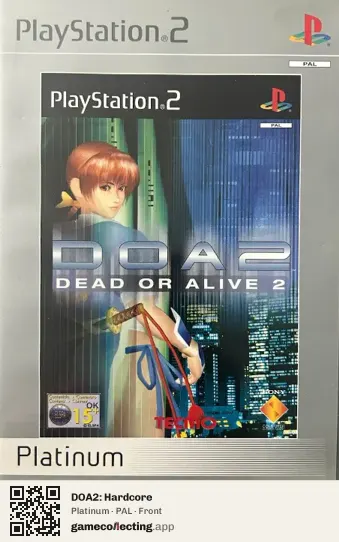DOA2: Hardcore PlayStation 2, PAL box front