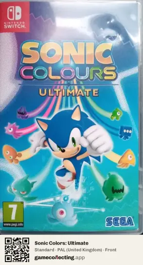 Sonic Colors: Ultimate Nintendo Switch, United Kingdom box front