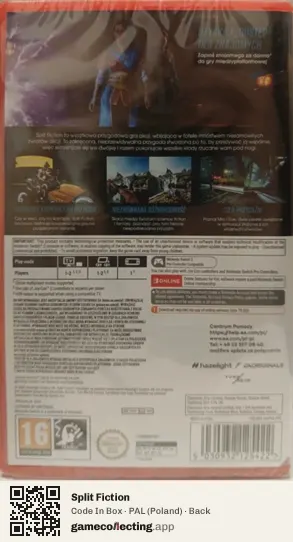 Split Fiction Nintendo Switch 2, Poland box back