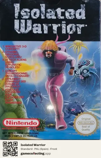Isolated Warrior Nintendo Entertainment System, Spain box front