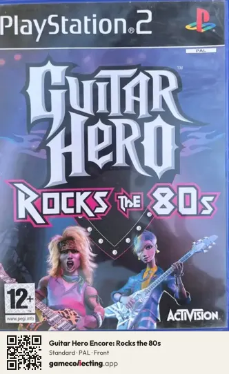 Guitar Hero Encore: Rocks the 80s PlayStation 2, PAL box front